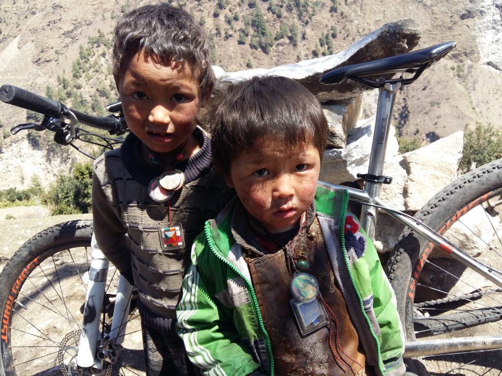 Young children living in the mountains of Nepal