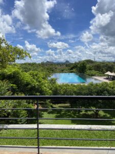 nfinity pool looking over Sigiriya from Aliya Resort and Spa