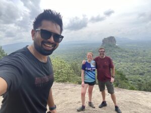 At the top of Pidurangala Rock looking over Sigiriya